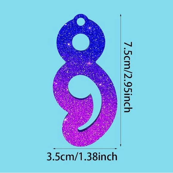 Red & Pink Custom Resin Keychain | Keep Going Keychain | Mental Health Keychain - Picture 6 of 8